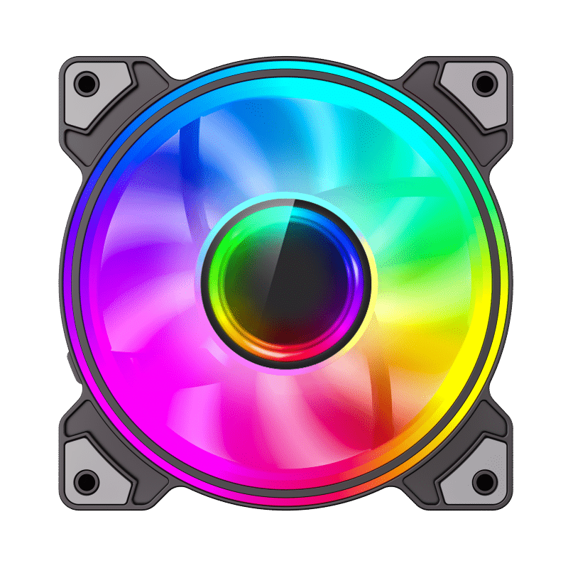 GameMax Dual Ring Infinity 120mm ARGB Case Fan - Black