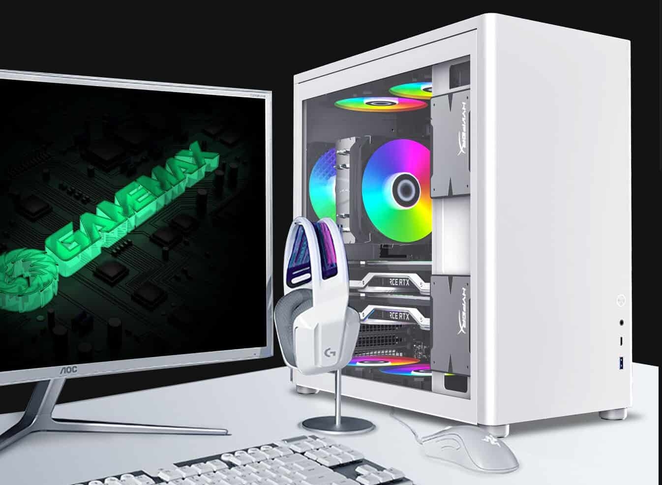 GameMax Spark Pro White Gaming PC Case