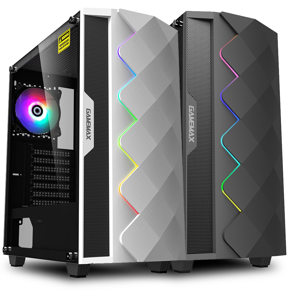 GameMax Diamond ARGB White Gaming PC Case