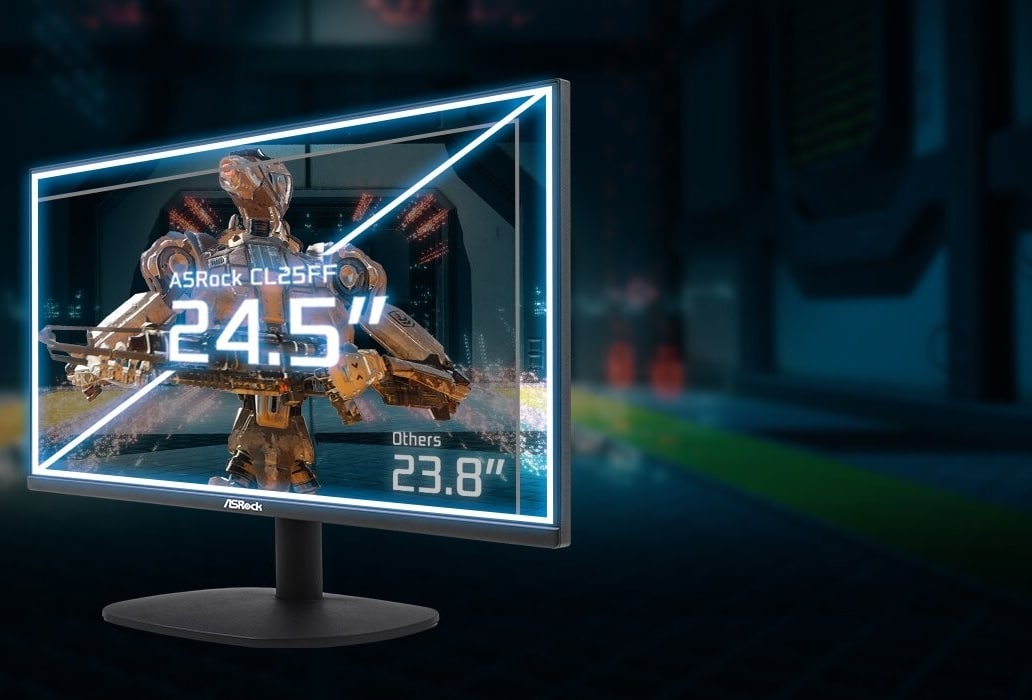 ASRock Challenger CL25FF 24.5", 1920 x 1080, 1ms, 100Hz, sRGB 99%, Eye Care, FreeSync, VESA, IPS Gaming Monitor