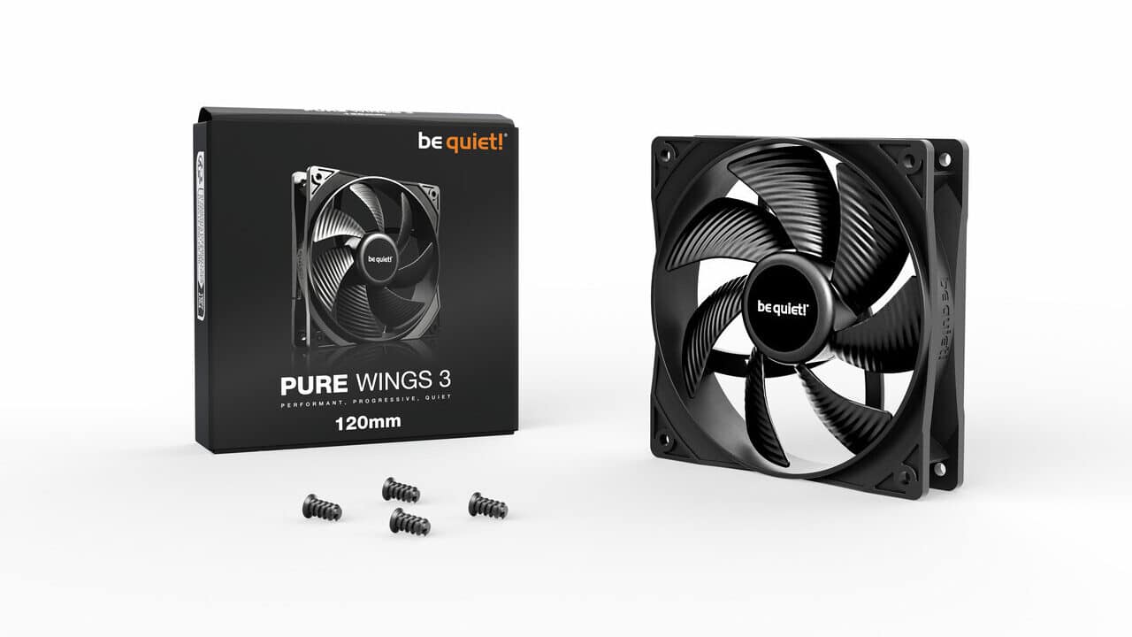 Be Quiet! BL104 Pure Wings 3 120mm Black Case Fan Single Pack