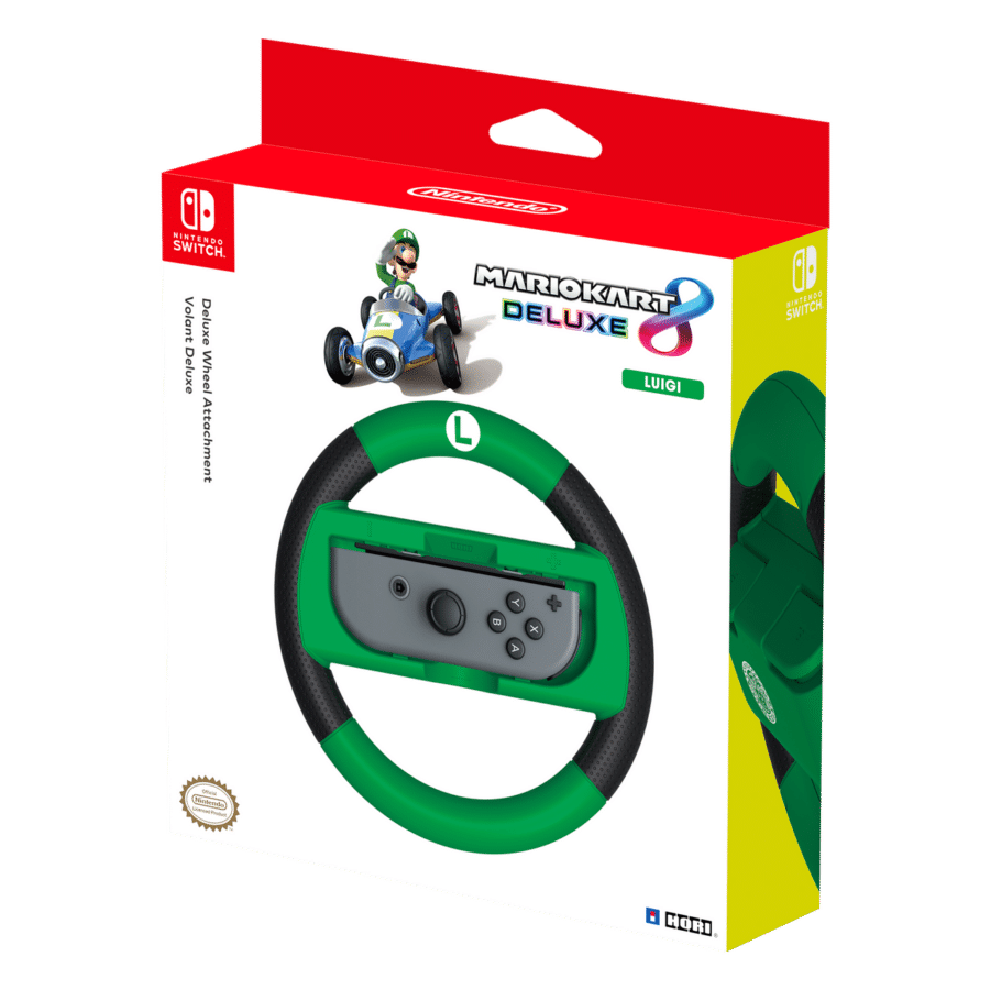 HORI Mario Kart 8 Deluxe Racing Wheel (Luigi) for Nintendo Switch