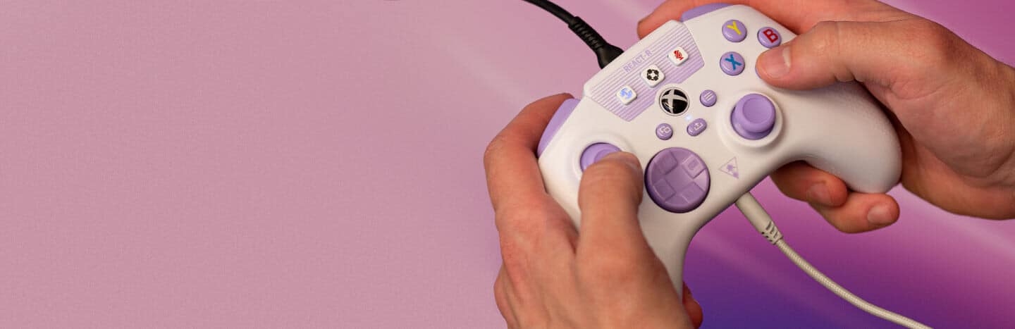 Turtle Beach REACT-R Wired Controller - White & Purple