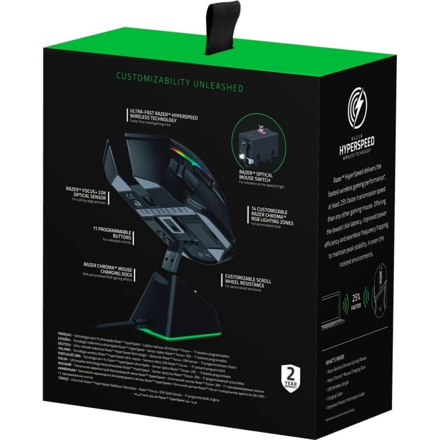 Razer Basilisk Ultimate Wireless Gaming Mouse with Charging Dock