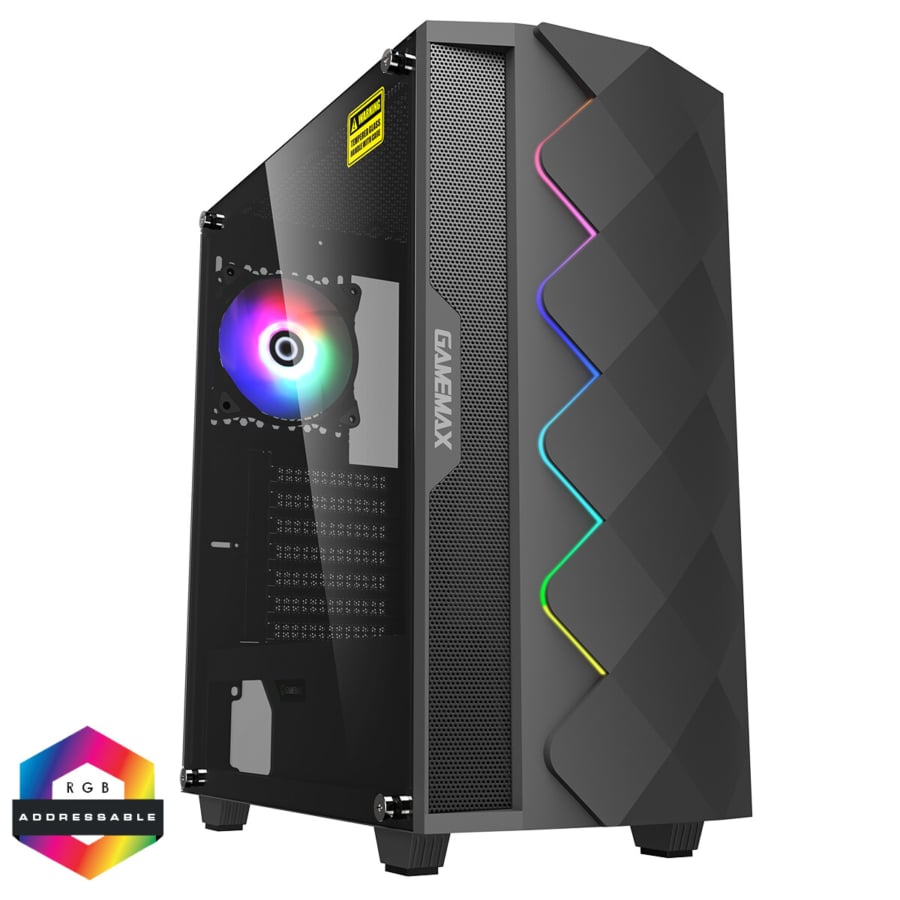 GameMax Diamond ARGB Black Gaming PC Case