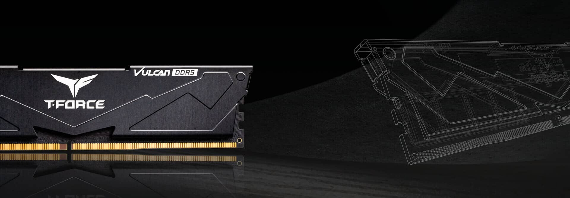 TEAMGROUP T-Force Vulcan 16GB (2 x 8GB) 5200MHz DDR5 Memory Kit