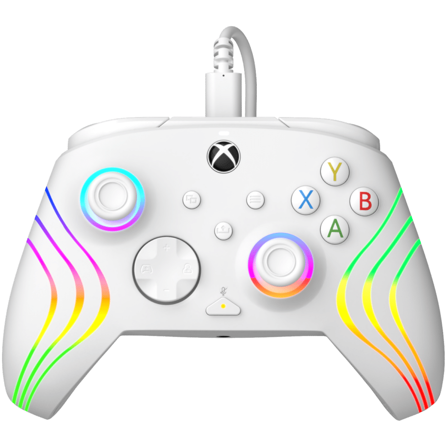PDP AfterGlow Wave Wired Controller - White (Xbox X|S, Xbox One, PC)