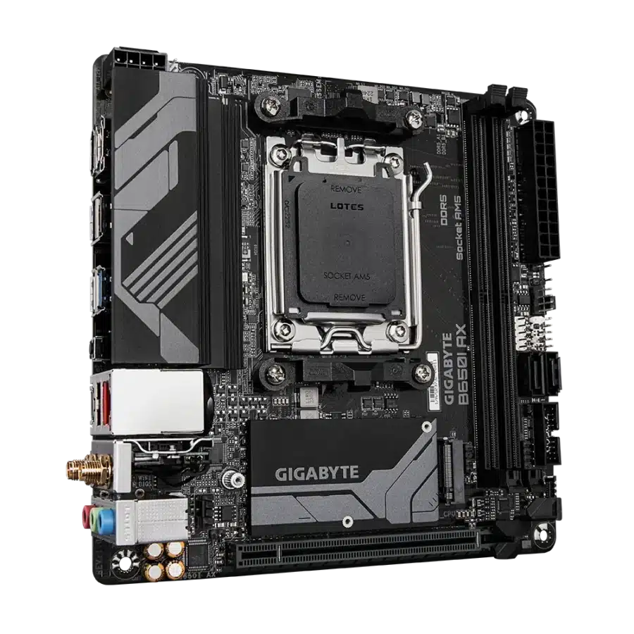 Gigabyte B650I AX – AMD B650 Chipset (Socket AM5) PCIe 4.0 DDR5 Mini-ITX Motherboard