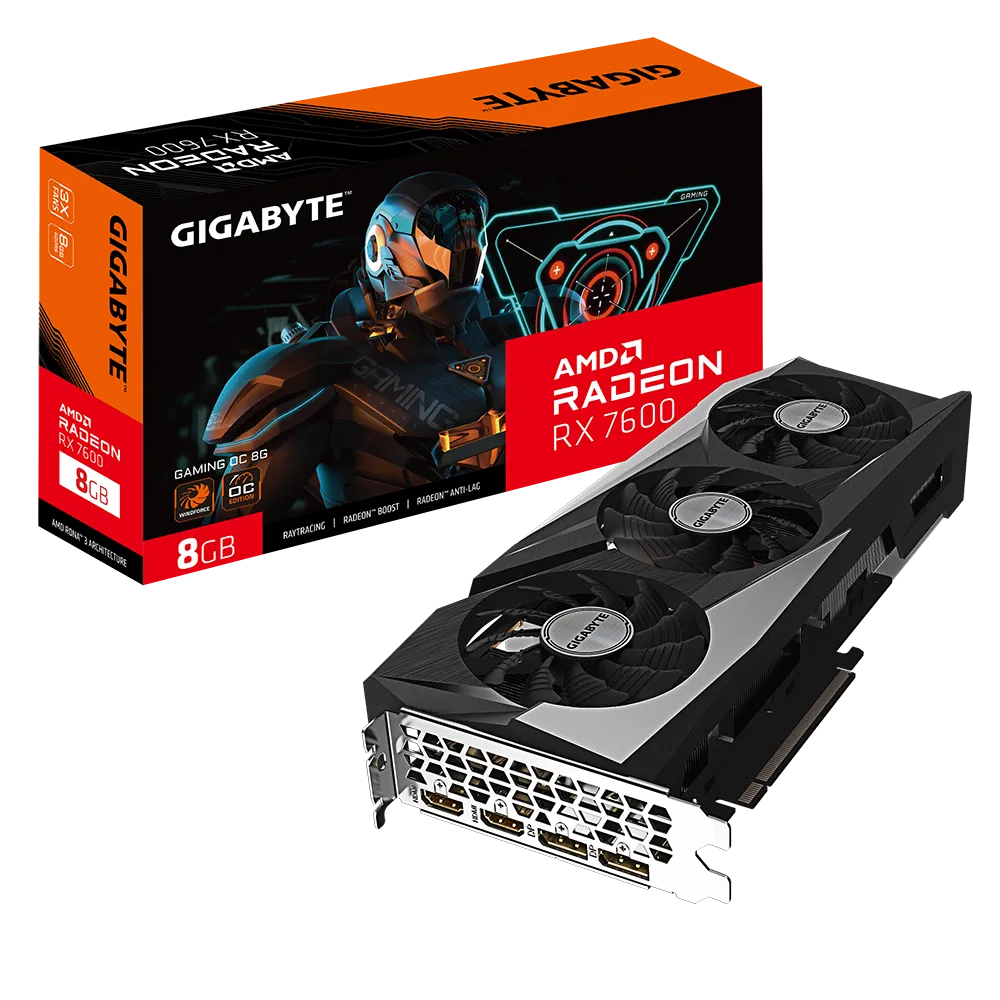 Gigabyte AMD Radeon RX 7600 Gaming OC 8G GDDR6 Graphics Card