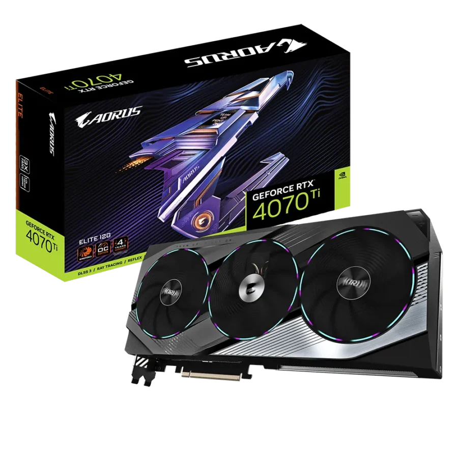 Gigabyte NVIDIA GeForce RTX 4070 Ti AORUS ELITE 12G GDDR6X Graphics Card