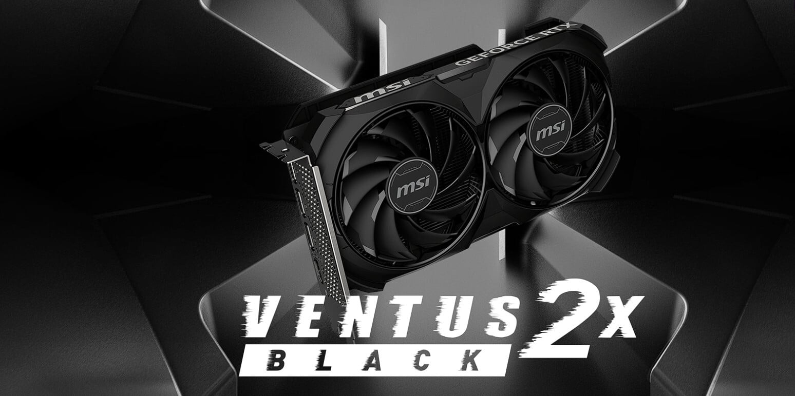 MSI NVIDIA GeForce RTX 4060 VENTUS 2X Black OC 8GB GDDR6 Graphics Card