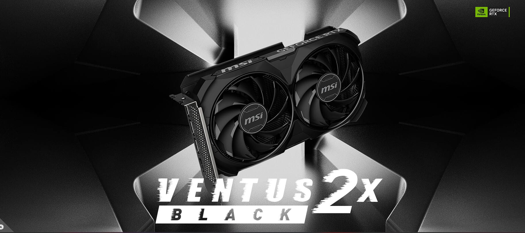 MSI NVIDIA GeForce RTX 4060 Ti VENTUS 2X Black OC 16GB GDDR6 Graphics Card