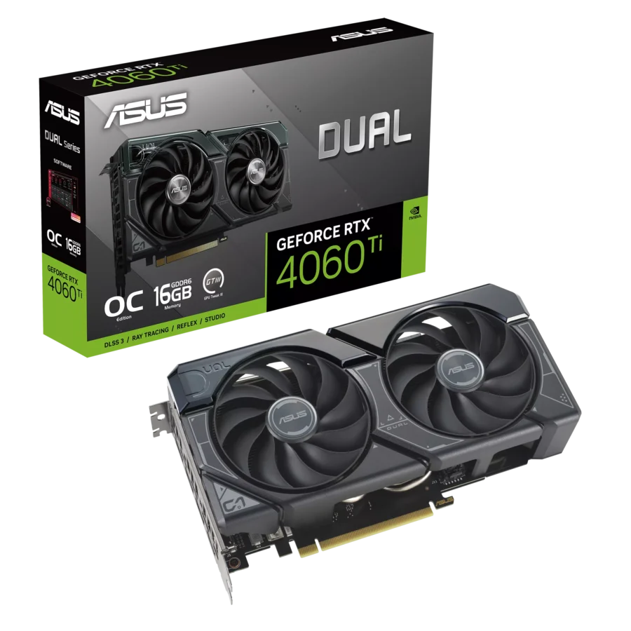 ASUS Dual NVIDIA GeForce RTX 4060 Ti OC Edition 16GB GDDR6 Graphics Card