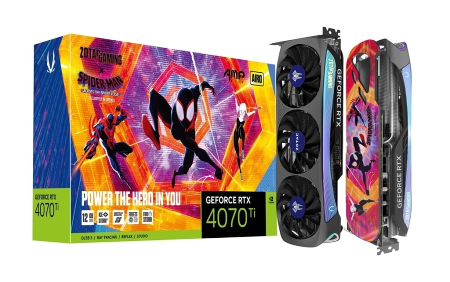 Zotac NVIDIA GeForce RTX 4070 Ti AMP AIRO Spider-Man 12GB GDDR6X Graphics Card