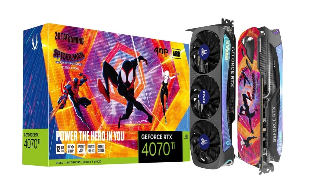 Zotac NVIDIA GeForce RTX 4070 Ti AMP AIRO Spider-Man 12GB GDDR6X Graphics Card
