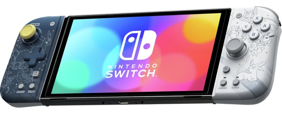 Nintendo Switch HORI Split Pad Compact Controller – Eevee Evolutions Angled View