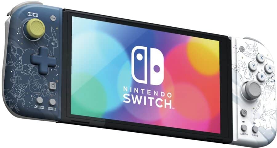 Nintendo Switch HORI Split Pad Compact Controller – Eevee Evolutions Angled Side View