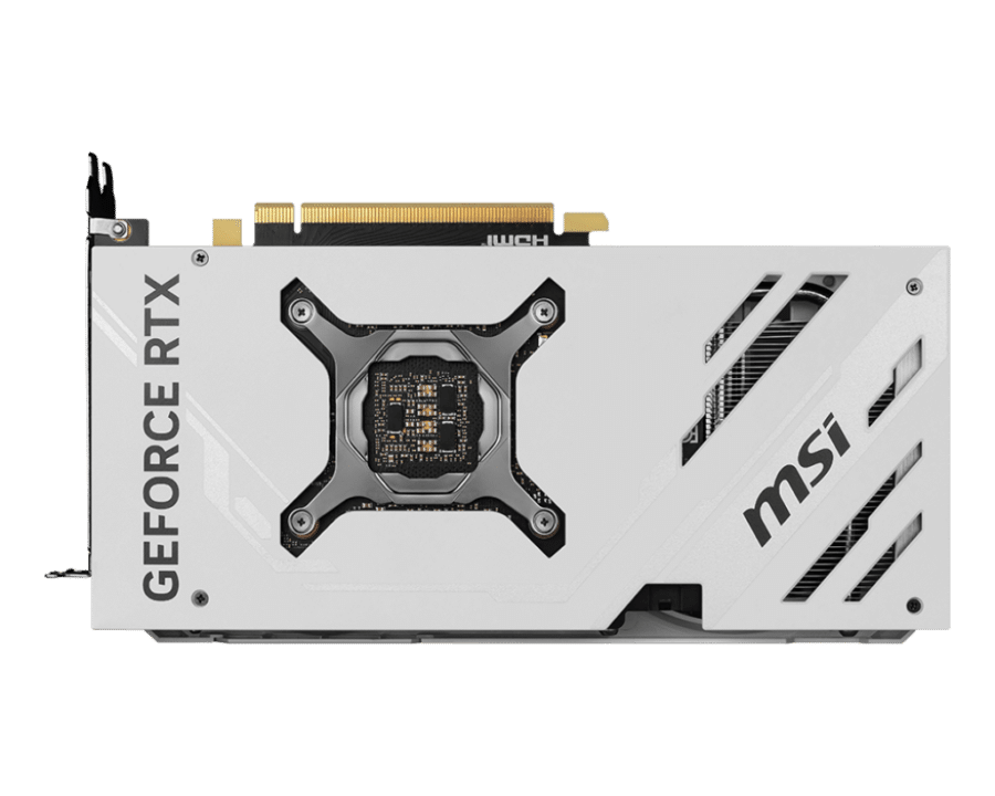 MSI NVIDIA GeForce RTX 4070 VENTUS 2X OC 12G GDDR6X WHITE Graphics Card Backplate
