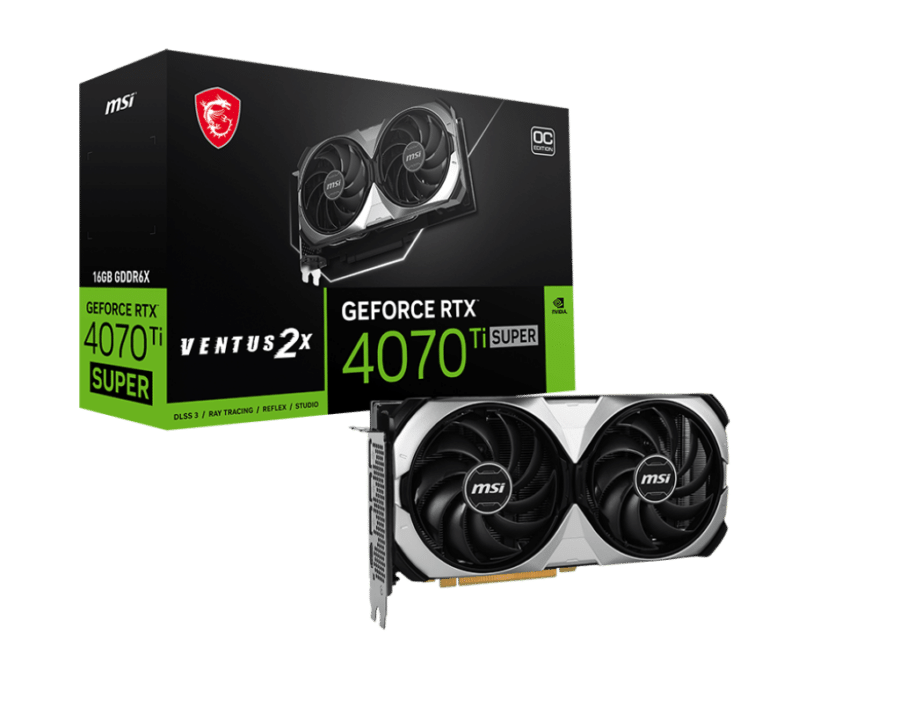 GeForce RTX 4070 Ti SUPER 16G VENTUS 2X OC Graphic Card & Box
