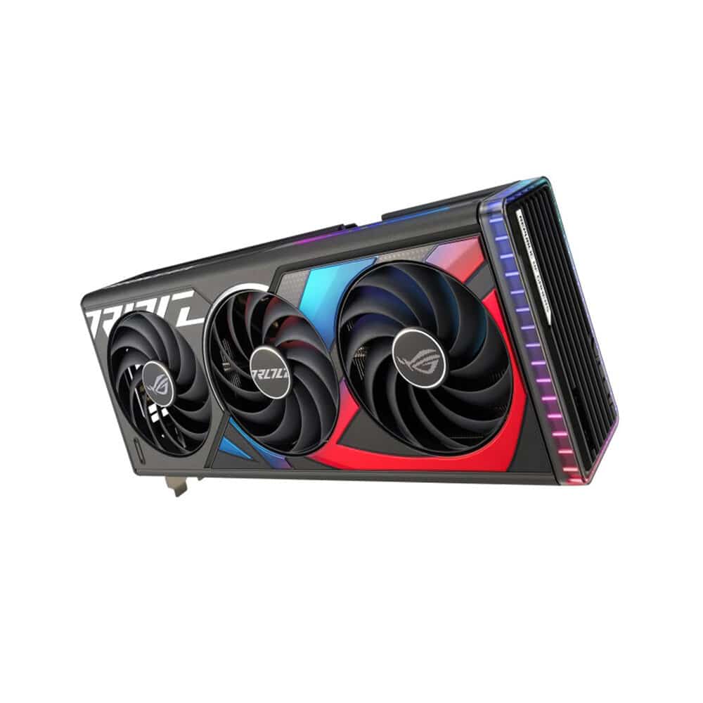 ASUS STRIX NVIDIA RTX 4070 Ti SUPER Graphics Card Front & Rear Angle