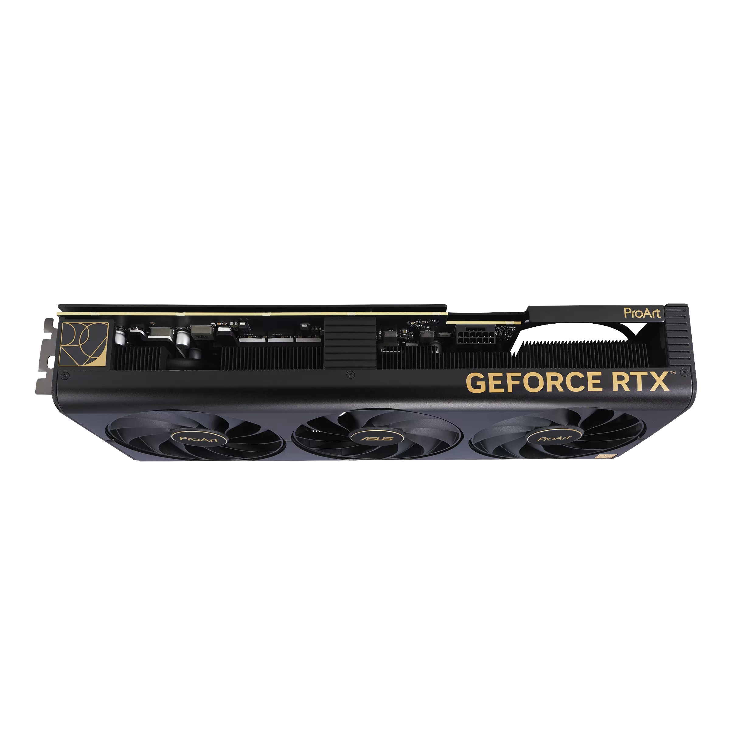 ASUS ProArt NVIDIA RTX 4070 Ti SUPER OC Graphics Card Top View