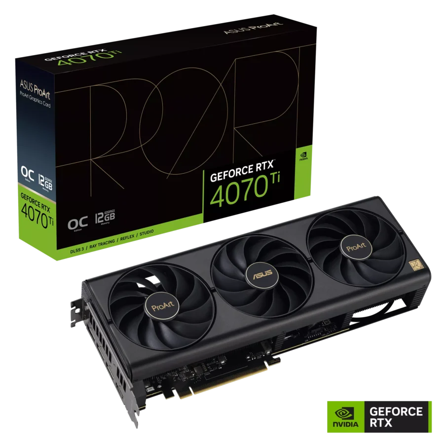 ASUS ProArt NVIDIA RTX 4070 Ti SUPER OC Graphics Card & Box