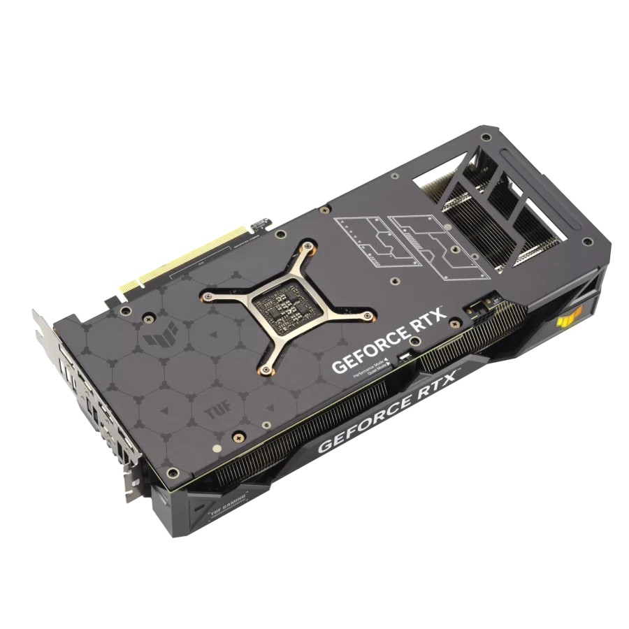 ASUS TUF GAMING NVIDIA RTX 4070 Ti SUPER OC Graphics Card Angled Backplate View