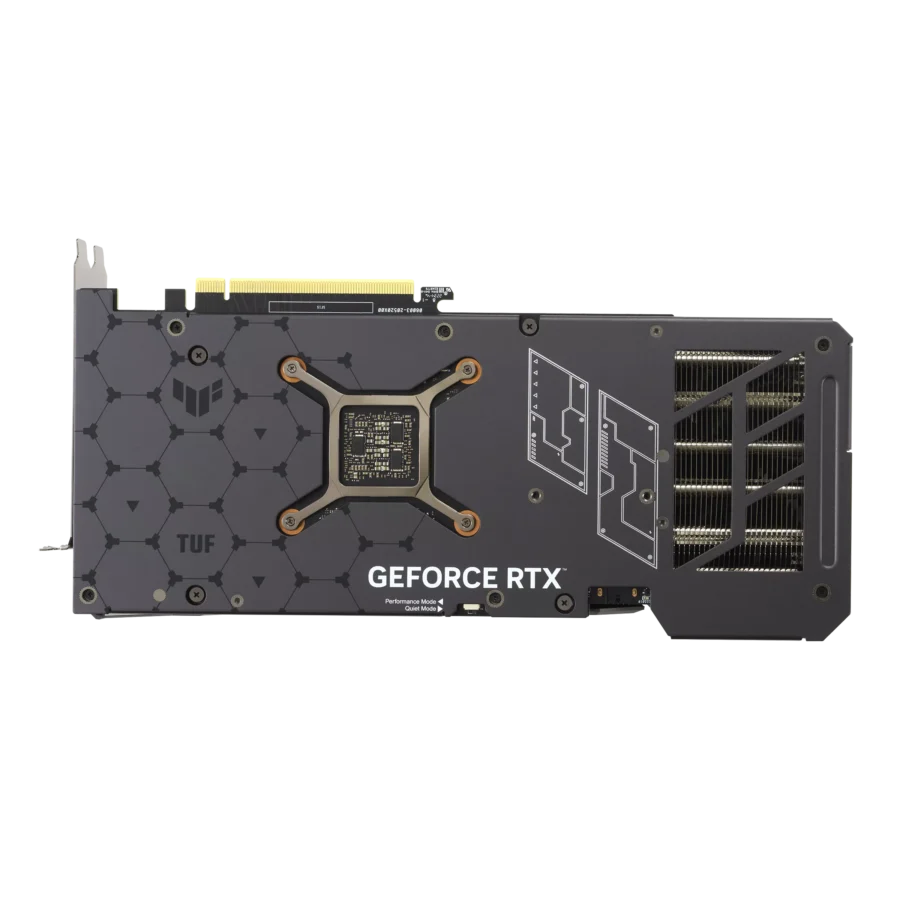 ASUS TUF GAMING NVIDIA RTX 4070 Ti SUPER OC Graphics Card Flat Backplate View
