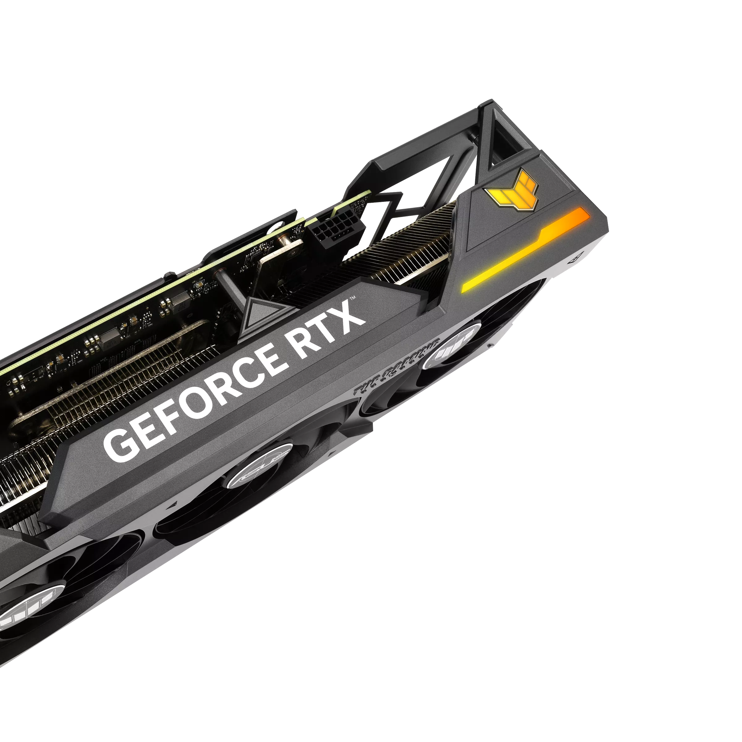 ASUS TUF GAMING NVIDIA RTX 4070 Ti SUPER OC Graphics Card Slot Close Up
