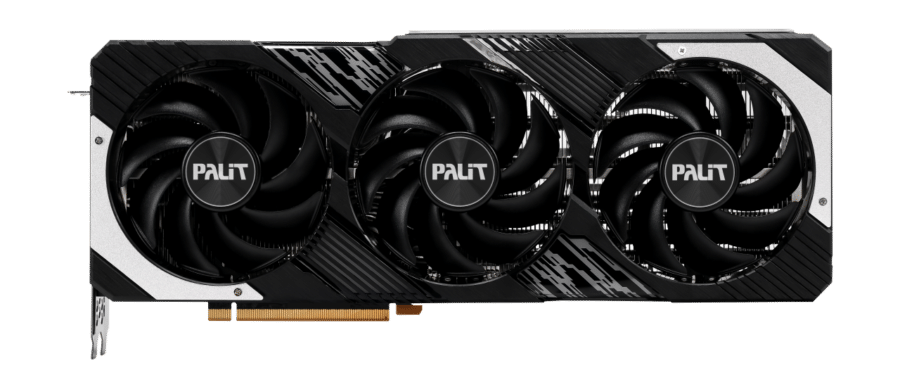 Palit NVIDIA RTX 4080 SUPER GamingPro OC Graphics Card Black & White Front View