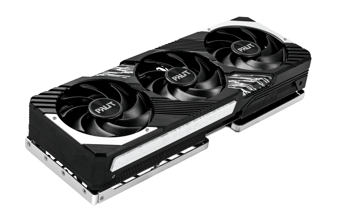 Palit NVIDIA RTX 4070 Ti SUPER GamingPro Graphics Card Angled View & Rear