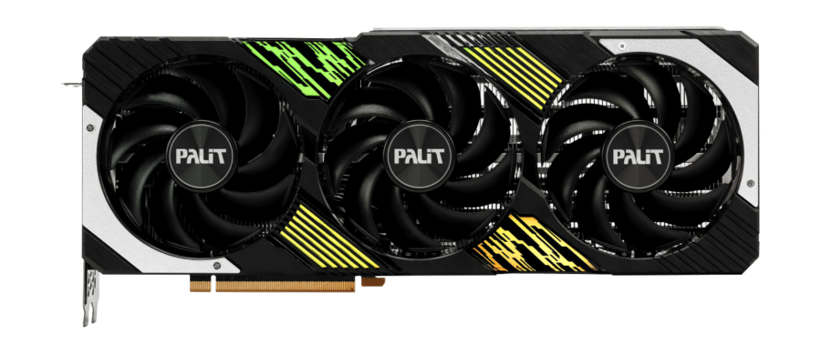 Palit NVIDIA RTX 4070 Ti SUPER GamingPro Graphics Card Coloured Flat View