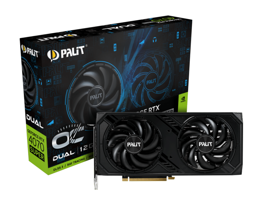 Palit NVIDIA RTX 4070 SUPER DUAL OC Graphics Card & Box