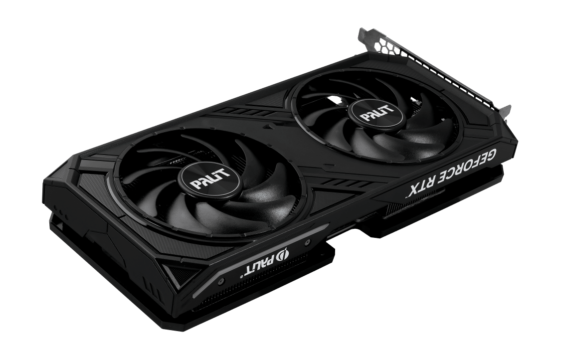 Palit NVIDIA RTX 4070 SUPER DUAL OC Graphics Card Angled View