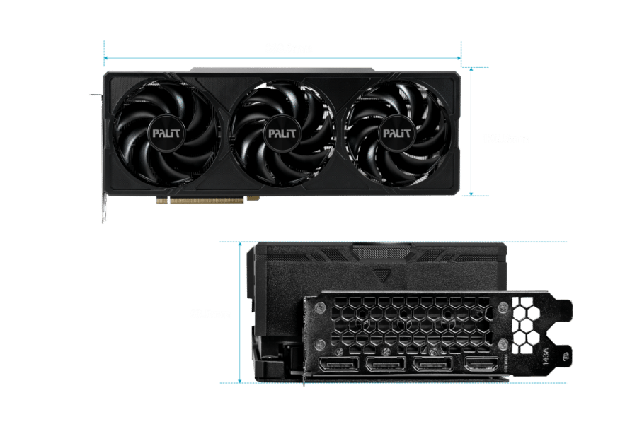 Palit NVIDIA RTX 4070 SUPER JetStream OC Graphics Card Front & Back View