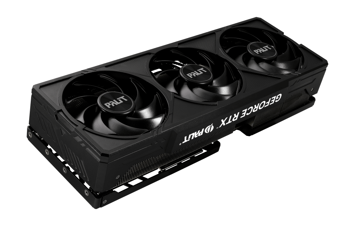 Palit NVIDIA RTX 4070 SUPER JetStream OC Graphics Card Side Angled & Rear