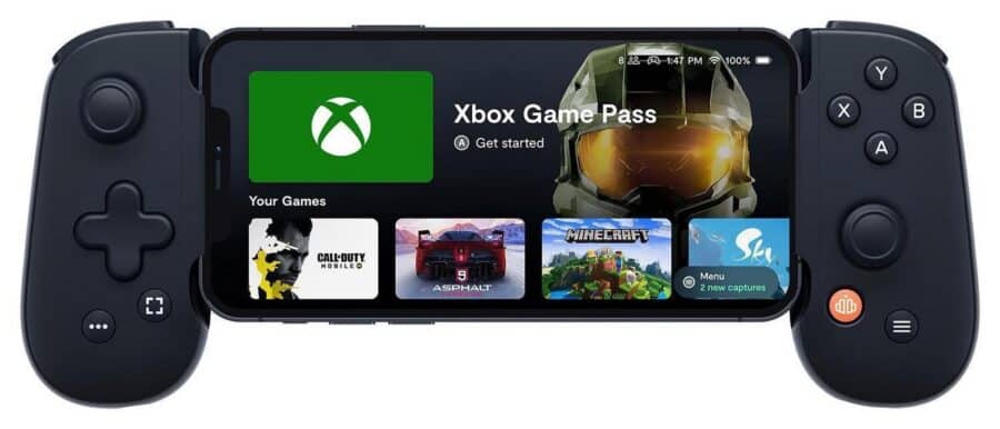 Backbone One for iPhone Gaming Controller For iOS Lightning- Lightning (2nd gen) - Black Front View