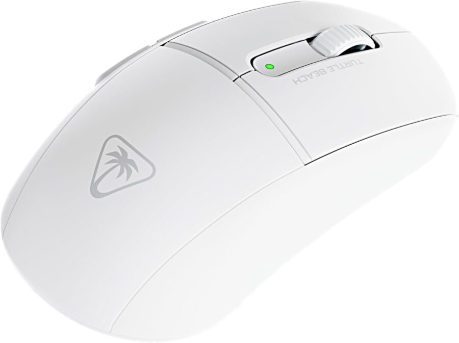 Turtle Beach - Burst II Air Wireless Gaming Mouse - White Top Side Angled View