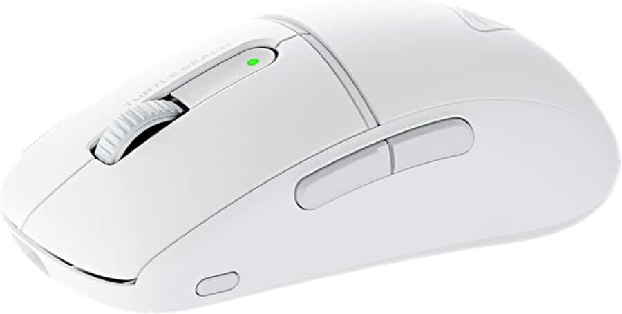 Turtle Beach - Burst II Air Wireless Gaming Mouse - White Button Angled View