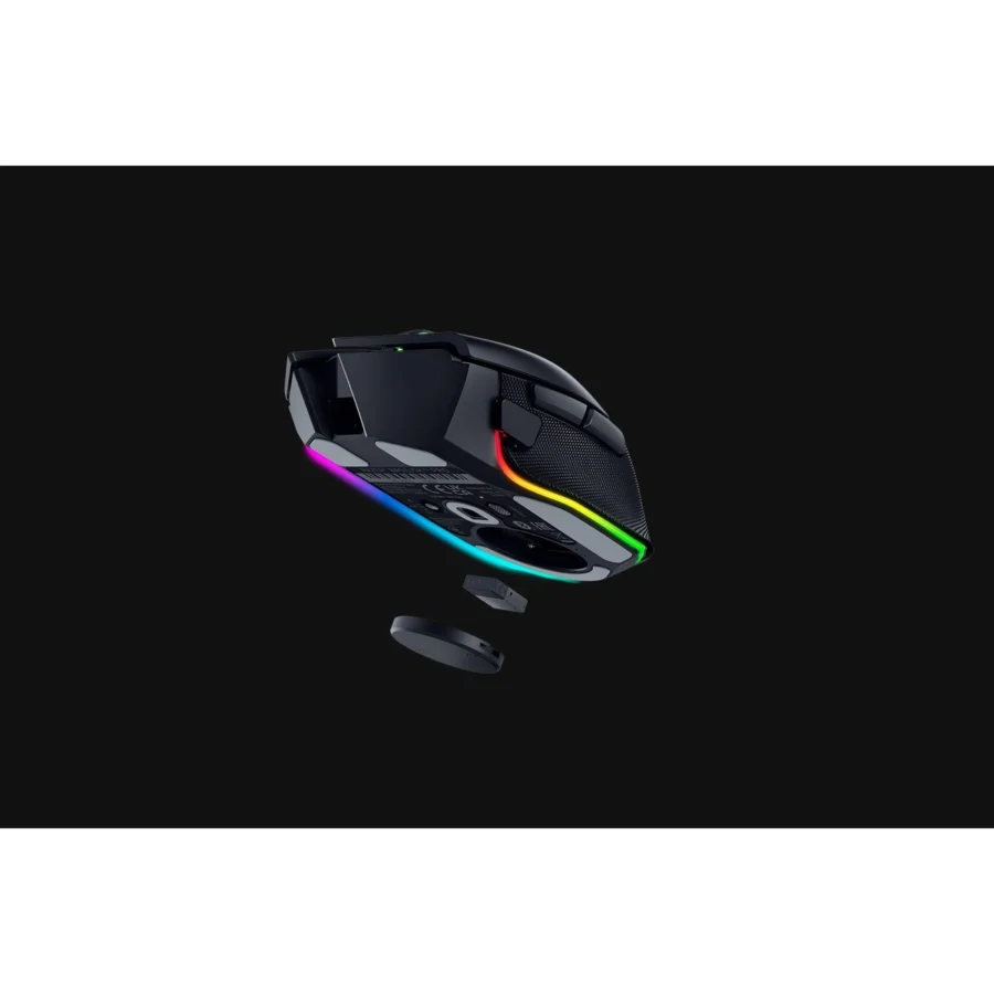 Razer - Basilisk V3 Pro RGB Mouse - Black Base View
