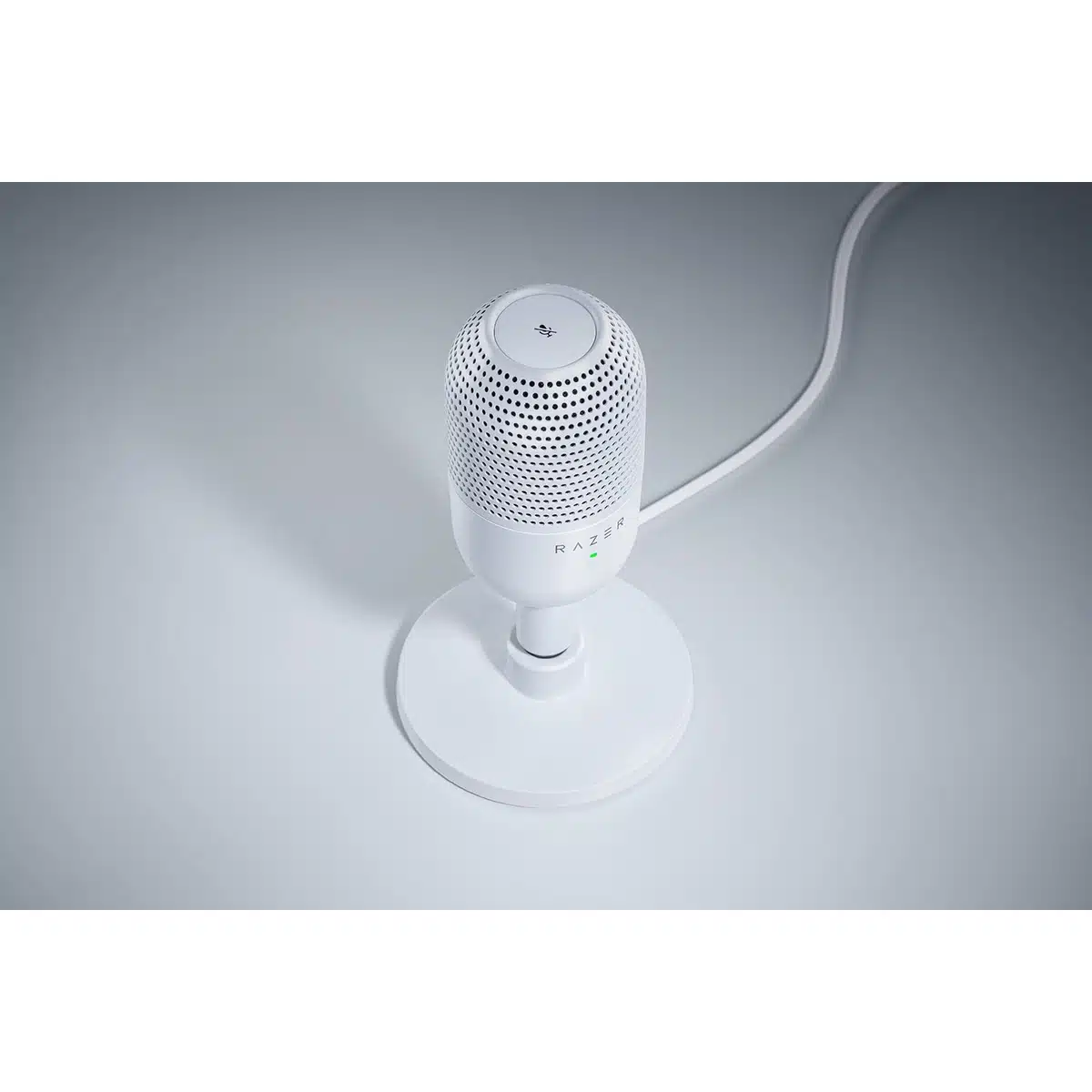 Razer - Seiren V3 Mini Microphone - White Top Angle
