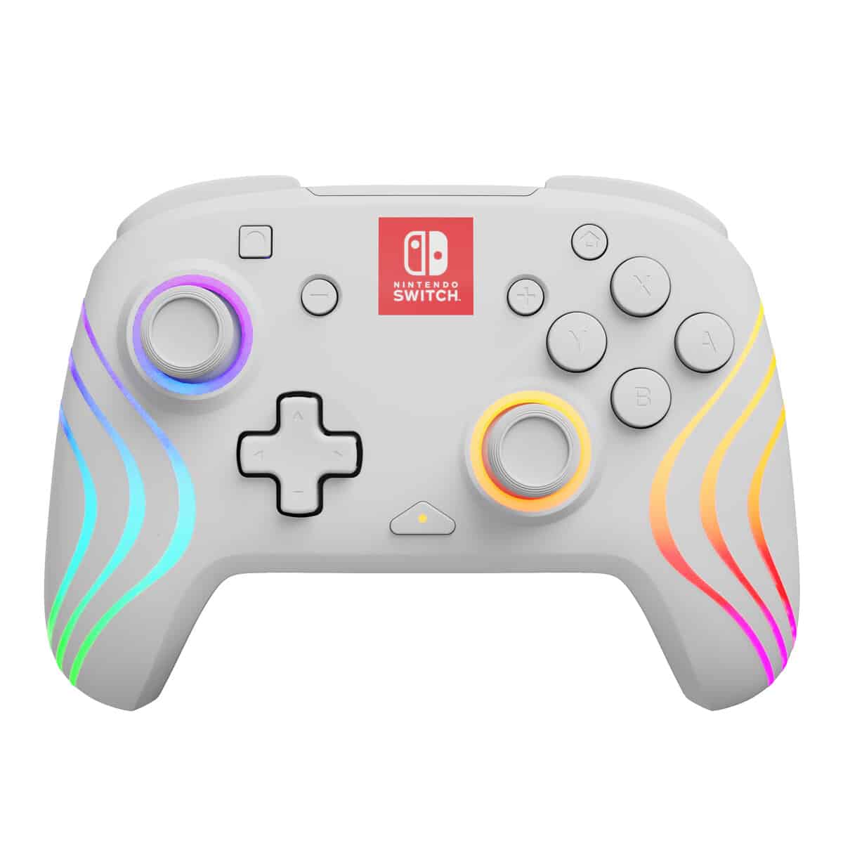 PDP - Afterglow Wave Wireless Controller For Nintendo Switch - White - Front View