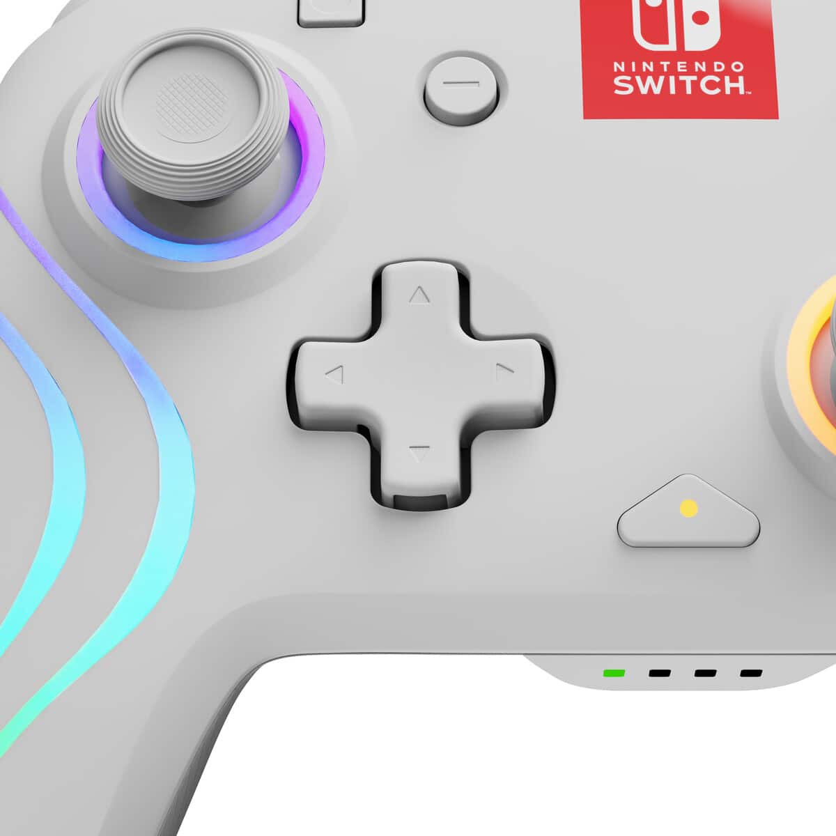 PDP - Afterglow Wave Wireless Controller For Nintendo Switch - White - Close Up