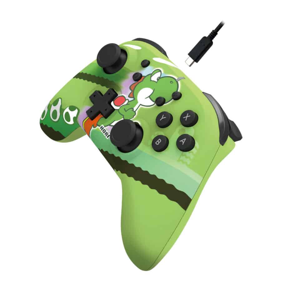 Hori - Wireless Horipad (Yoshi) For Nintendo Switch Angled View