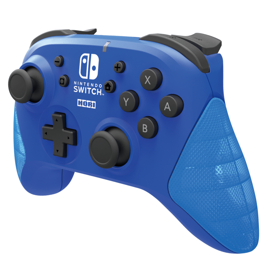 Hori - HORIPAD Wireless For Nintendo Switch -Blue - Angled View