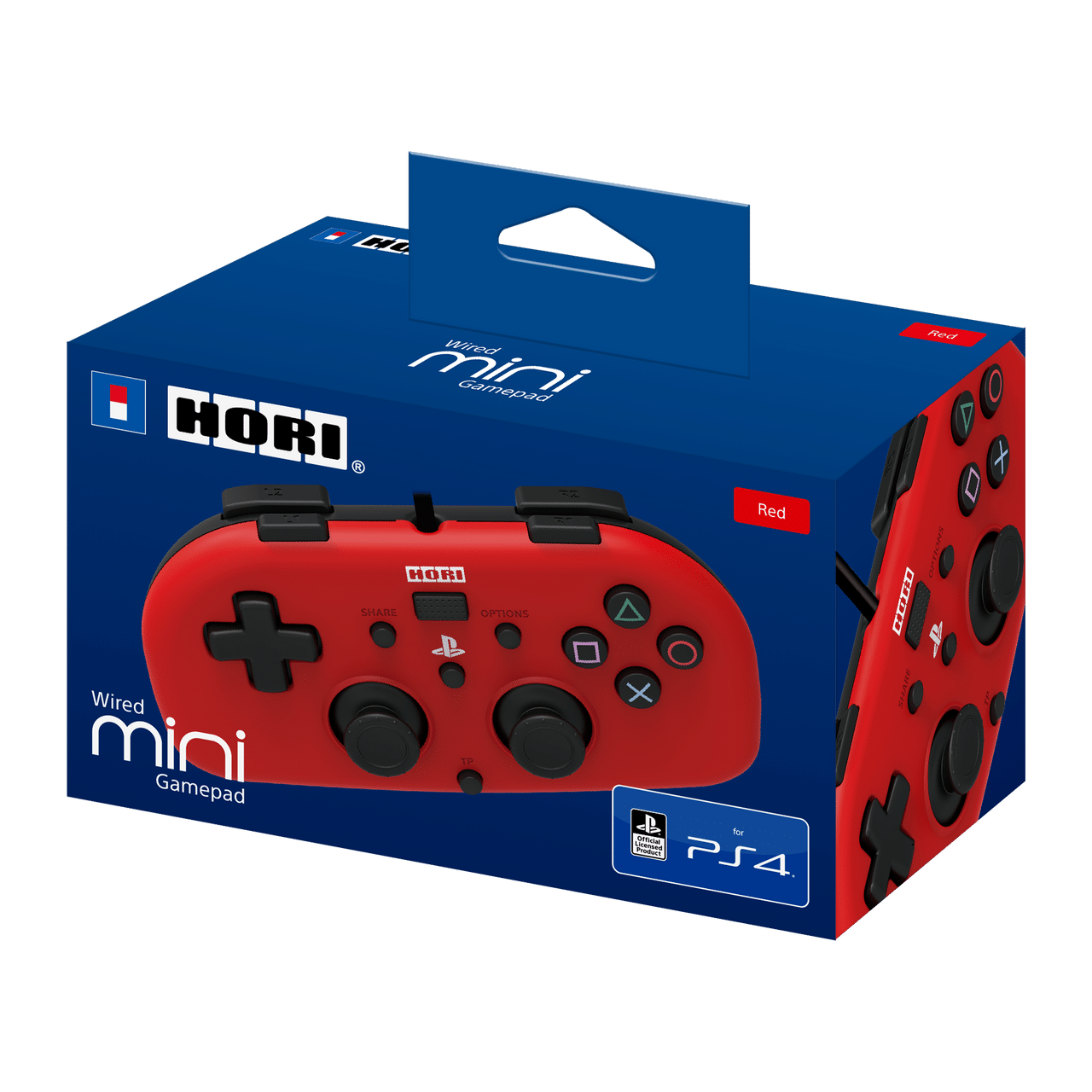 Hori - Wired Mini Gamepad For PlayStation 4 - Red Box
