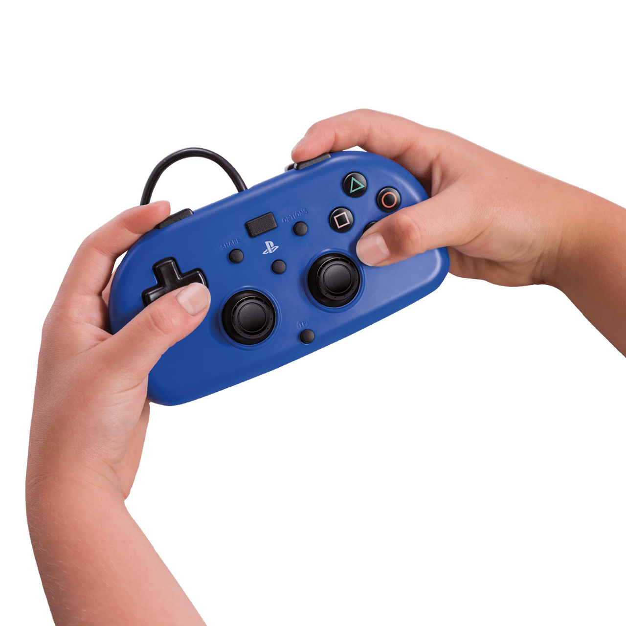 Hori - Wired Mini Gamepad For PlayStation 4 - Blue Angled View