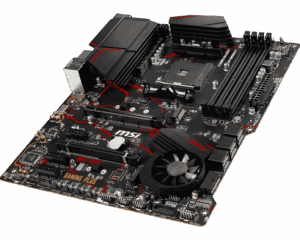 MSI X570 GAMING PLUS Angled Flat View