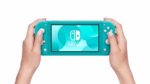 Nintendo Switch Lite Turquoise In-hand iew