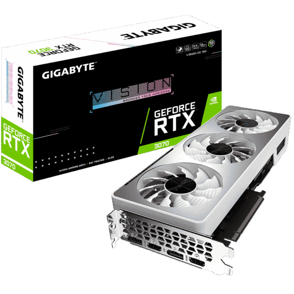 Gigabyte RTX 3070 VISION OC 8G Box View